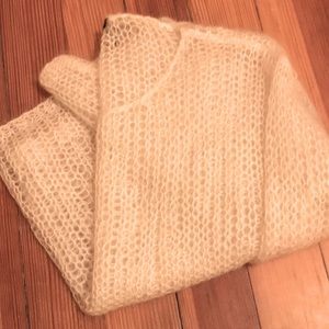 Eileen Fisher Italian Mohair Open Knit Sweater S